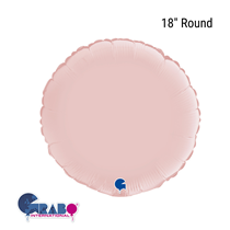 Grabo Satin Pastel Pink 18" Round Foil Balloon