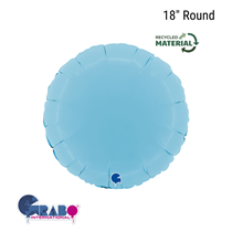 Pastel Matte Blue 18" Round Foil Balloon