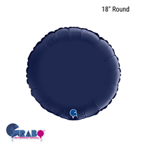Grabo Satin Navy Blue 18" Round Foil Balloon