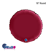 Grabo Satin Cherry Red 18" Round Foil Balloon