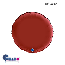 Grabo Satin Ruby Red 18" Round Foil Balloon