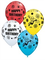 Assorted Spiderman Happy Birthday 11" Latex Balloons 25pk