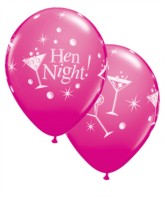 Hen Night Bubbly 11" Latex Balloons 6pk