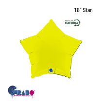 Matte LIme Green 18" Star Foil Balloon