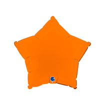 Matte Orange 18" Star Foil Balloon