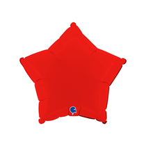 Matte Red 18" Star Foil Balloon