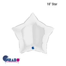 Grabo White Star 18" Foil Balloon