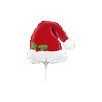 Christmas Santa Hat 14" Mini Foil Balloon