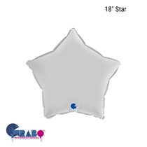 Grabo Satin White 18" Star Foil Balloon