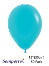 Sempertex 12" Caribbean Blue Latex Balloons 50pk