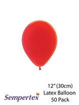 Sempertex Crystal 12" Red Latex Balloons 50pk