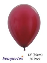 Sempertex Metallic Burgundy 12" Latex Balloons 50pk