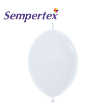 Sempertex Fashion White 12" Link-O-Loon Latex Balloons 50pk