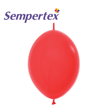 Sempertex Fashion Red 12" Link-O-Loon Latex Balloons 50pk