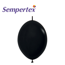 Sempertex Fashion Black 12" Link-O-Loon Latex Balloons 50pk