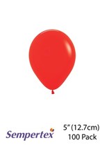Sempertex Fashion Red 5" Latex Balloons 100pk