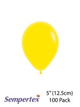 Sempertex Yellow 5" Latex Balloons 100pk