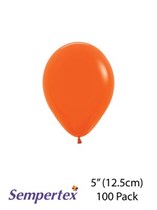 Sempertex Orange 5" Latex Balloons 100pk