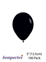 Sempertex Black 5" Latex Balloons 100pk