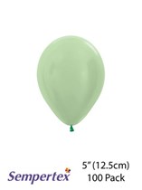Sempertex Satin Green 5" Latex Balloons 100pk