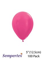 Sempertex Metallic Fuchsia 5" Latex Balloons 100pk