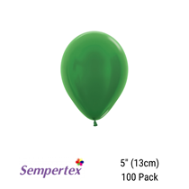 Sempertex Metallic Green 5" Latex Balloons 100pk