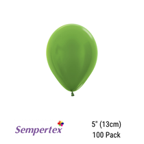 Sempertex Metallic Lime Green 5" Latex Balloons 100pk