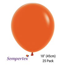 Sempertex Fashion Orange 18" Latex Balloons 25pk