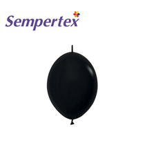 Sempertex Fashion Black 6" Link-O-Loon Latex Balloons 50pk