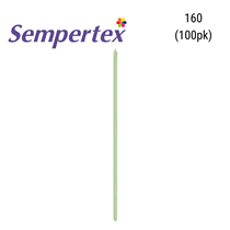 Sempertex Satin Green 160 Modelling Latex Balloons 100pk