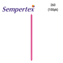Sempertex Fashion Fuchsia 260 Modelling Latex Balloons 100pk
