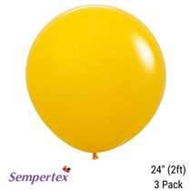 Sempertex Fashion Honey Yellow 24" Latex Balloons 3pk
