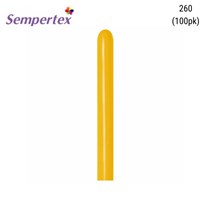 Sempertex Fashion Honey Yellow 260 Modelling Latex Balloons 100pk