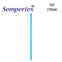 Sempertex Neon Blue 260 Modelling Latex Balloons 100pk