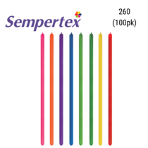 Sempertex Metallic Assorted 260 Modelling Latex Balloons 100pk