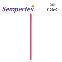 Sempertex Metallic Fuchsia 260 Modelling Latex Balloons 100pk