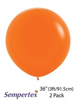 Sempertex Orange 36" Latex Balloons 2pk