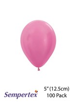 Sempertex Satin Fuchsia 5" Latex Balloons 100pk