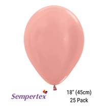 Sempertex Metallic Rose Gold 18" Latex Balloons 25pk