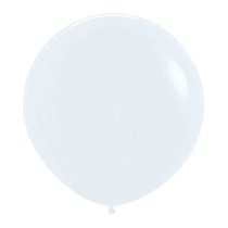 Sempertex Solid White 24" (2ft) Latex Balloons 3pk