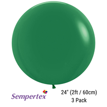 Sempertex Fashion Forest Green 24" Latex Balloons 3pk