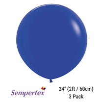 Sempertex Royal Blue 24" (2ft) Latex Balloons 3pk