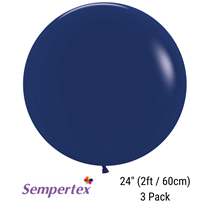 Sempertex Fashion Navy Blue 24" Latex Balloons 3pk