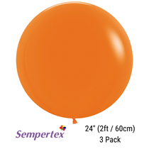 Sempertex Fashion Orange 24" Latex Balloons 3pk