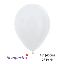 Sempertex Satin Pearl 18" Latex Balloons 25pk