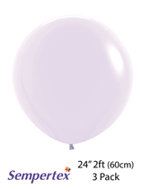Sempertex Pastel Matte Lilac 24" Latex Balloons 3pk