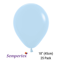 Sempertex Pastel Blue 18" Latex Balloons 25pk