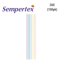 Sempertex Pastel Matte 260 Modelling Latex Balloons 100pk