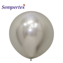 Reflex Silver 24" Latex Balloons 3pk