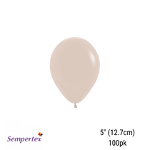 sempertex 5 inch white sand latex balloons